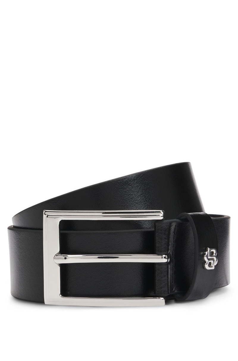 ITALIAN-LEATHER BELT WITH DOUBLE B MONOGRAM KEEPER 1