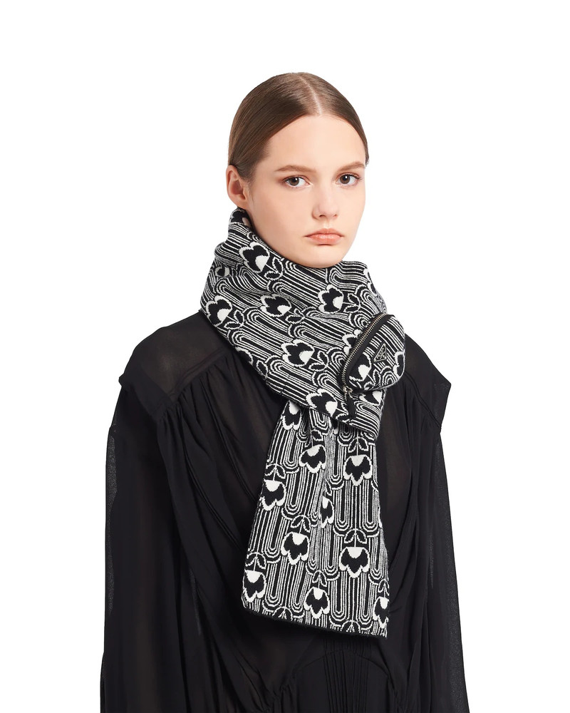 Prada Reversible jacquard and Re-Nylon scarf outlook