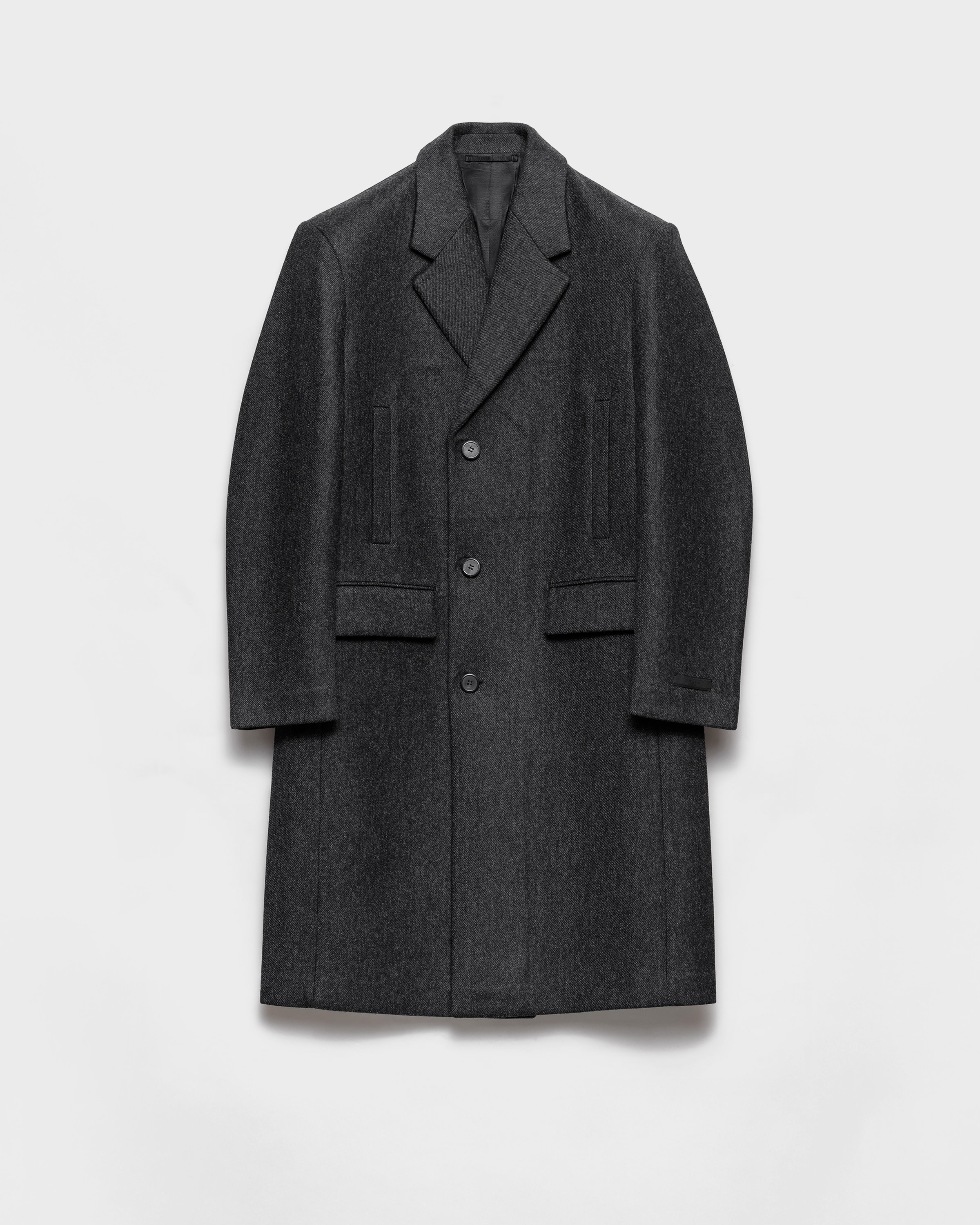 Single-breasted wool coat - 1