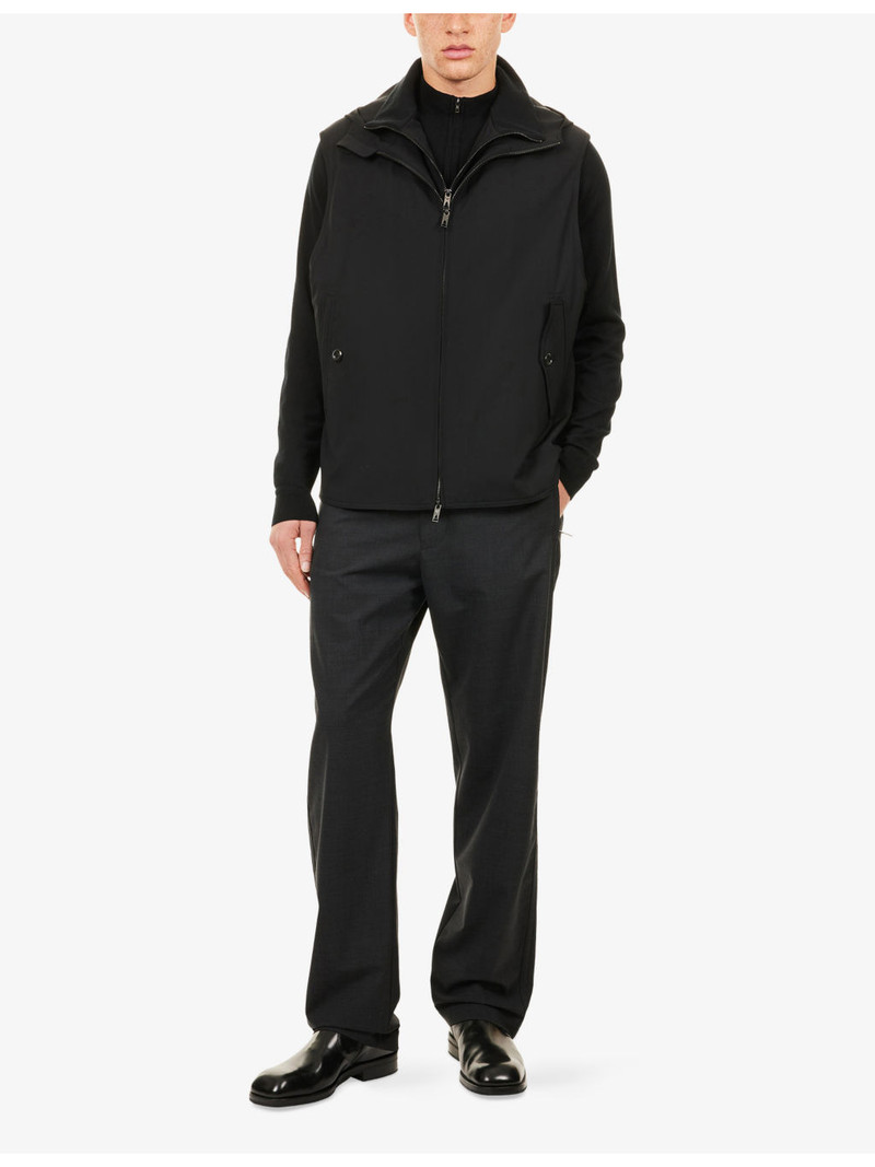 EMPORIO ARMANI Hooded Regular-Fit Stretch-Wool Jacket outlook