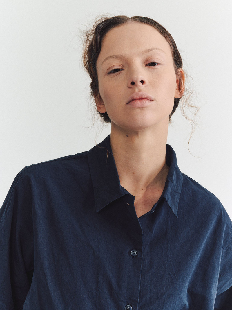 CASEY/CASEY ELENA SHIRT - PAPER COT - NAVY outlook
