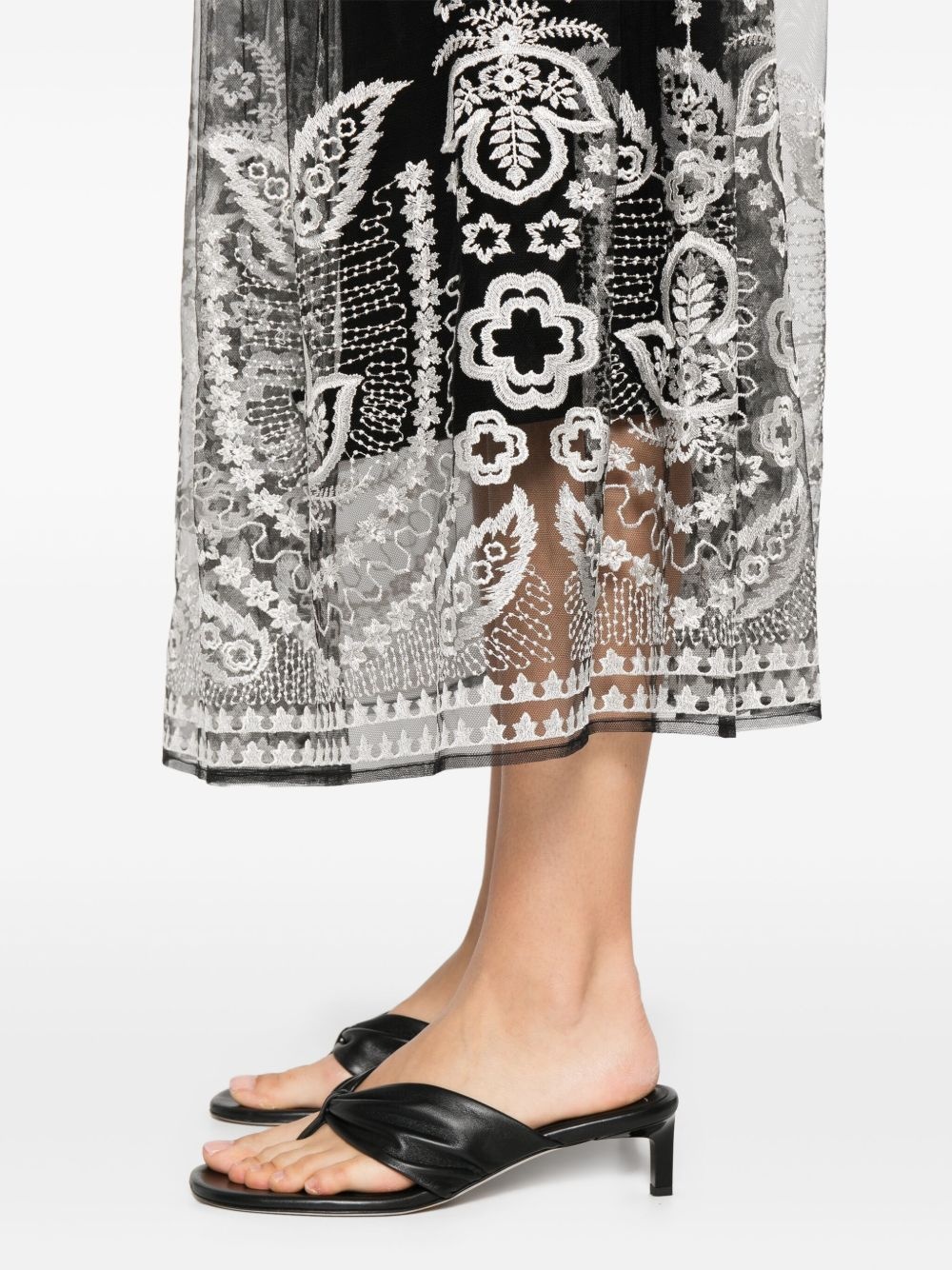 lace-detail maxi skirt - 5