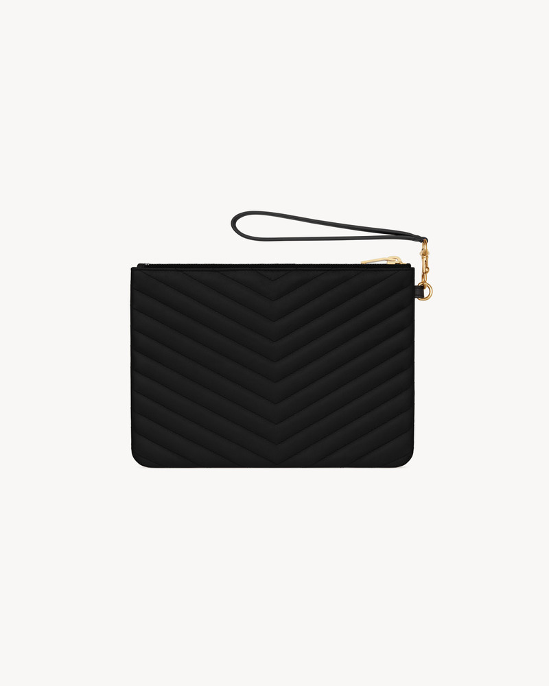 SAINT LAURENT CASSANDRE MATELASSÉ A5 POUCH IN LEATHER outlook