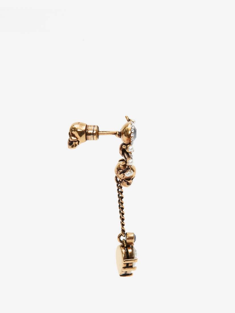 Jewelled Spider Earrings in Gold - 2