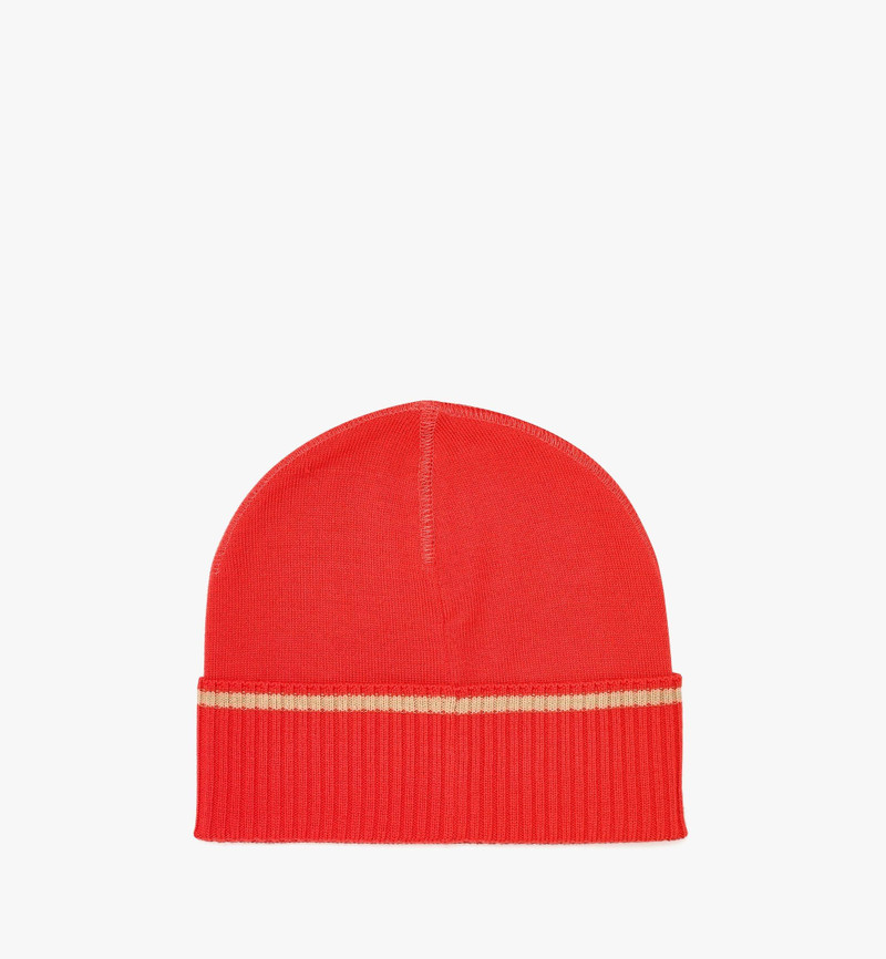Intarsia Logo Wool Beanie 3