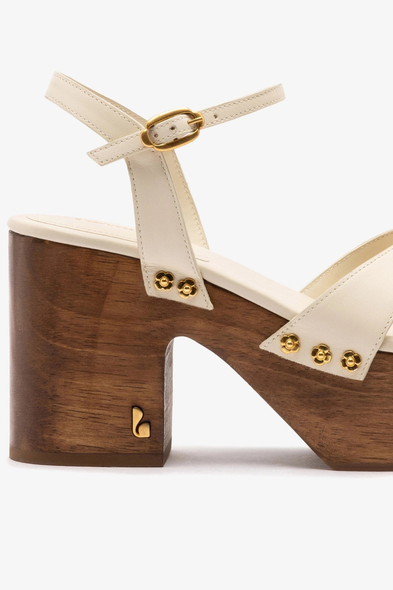 Talitha Sandal In Ivory Leather 3