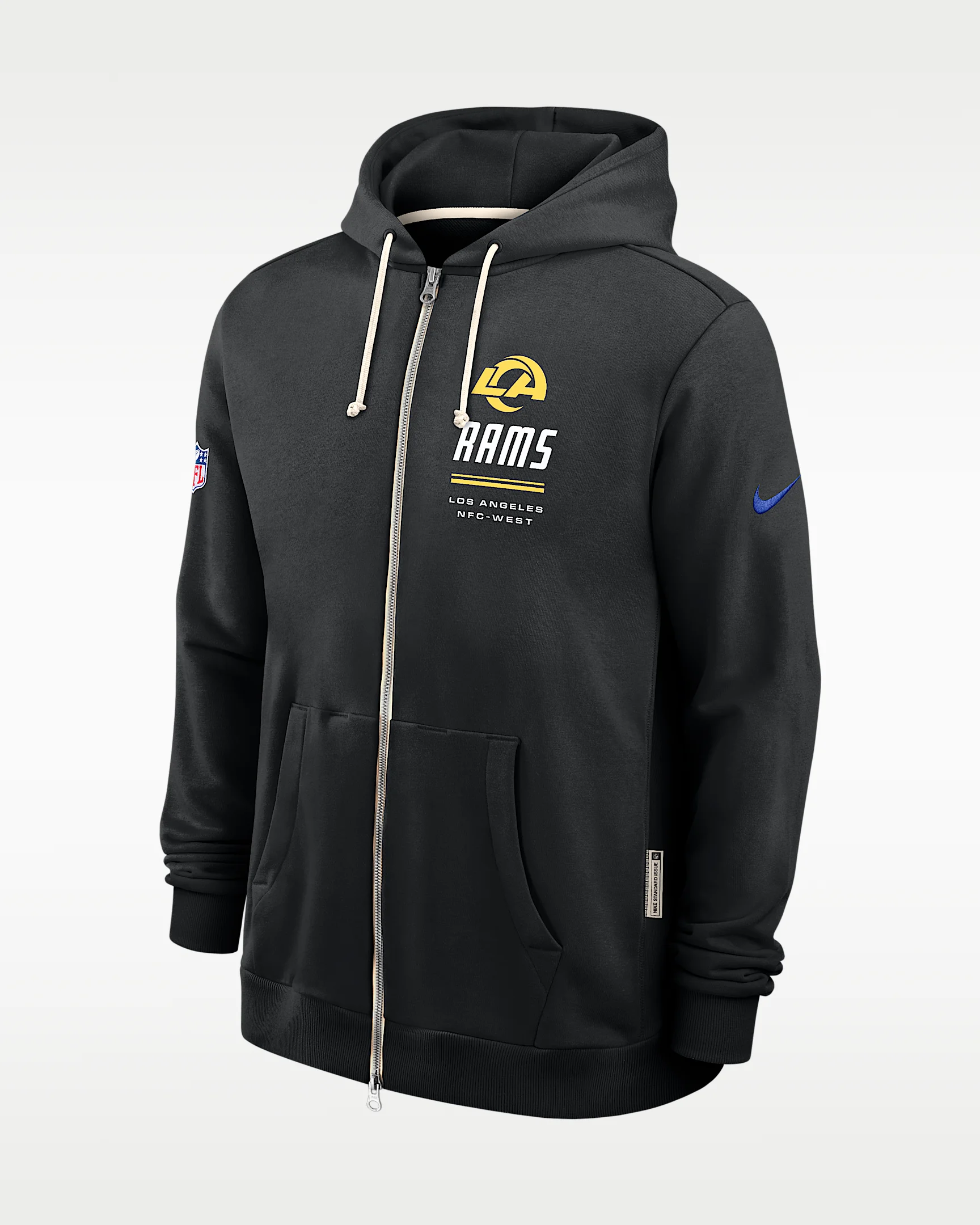 Los Angeles Rams Sideline Standard Issue Men's Nike Dri-FIT NFL Full-Zip Hoodie - 1