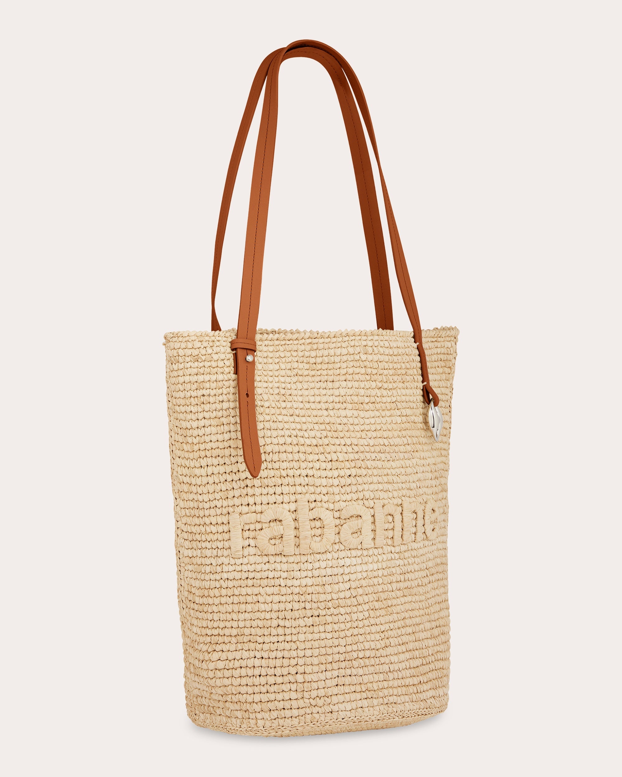 Raffia Logo Basket Tote Bag - 2