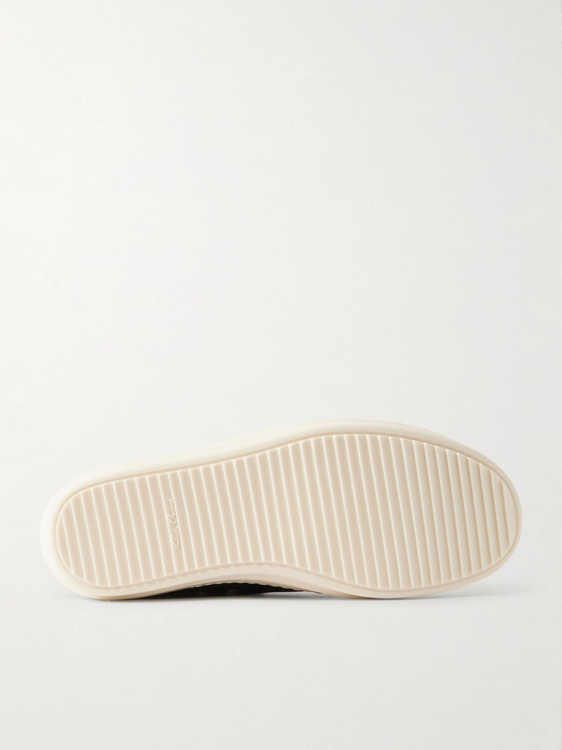 Rick Owens Ramones Leather Sneakers Black outlook