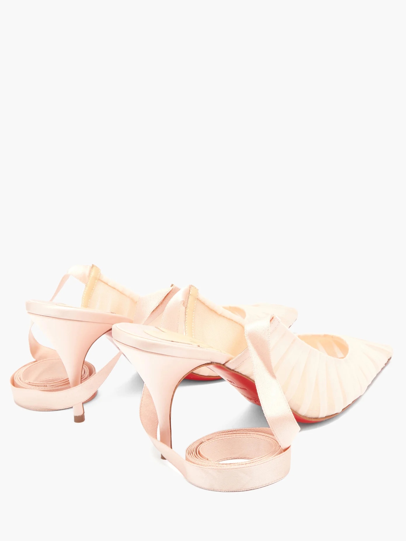 Goya Ruban pleated tulle pumps - 5