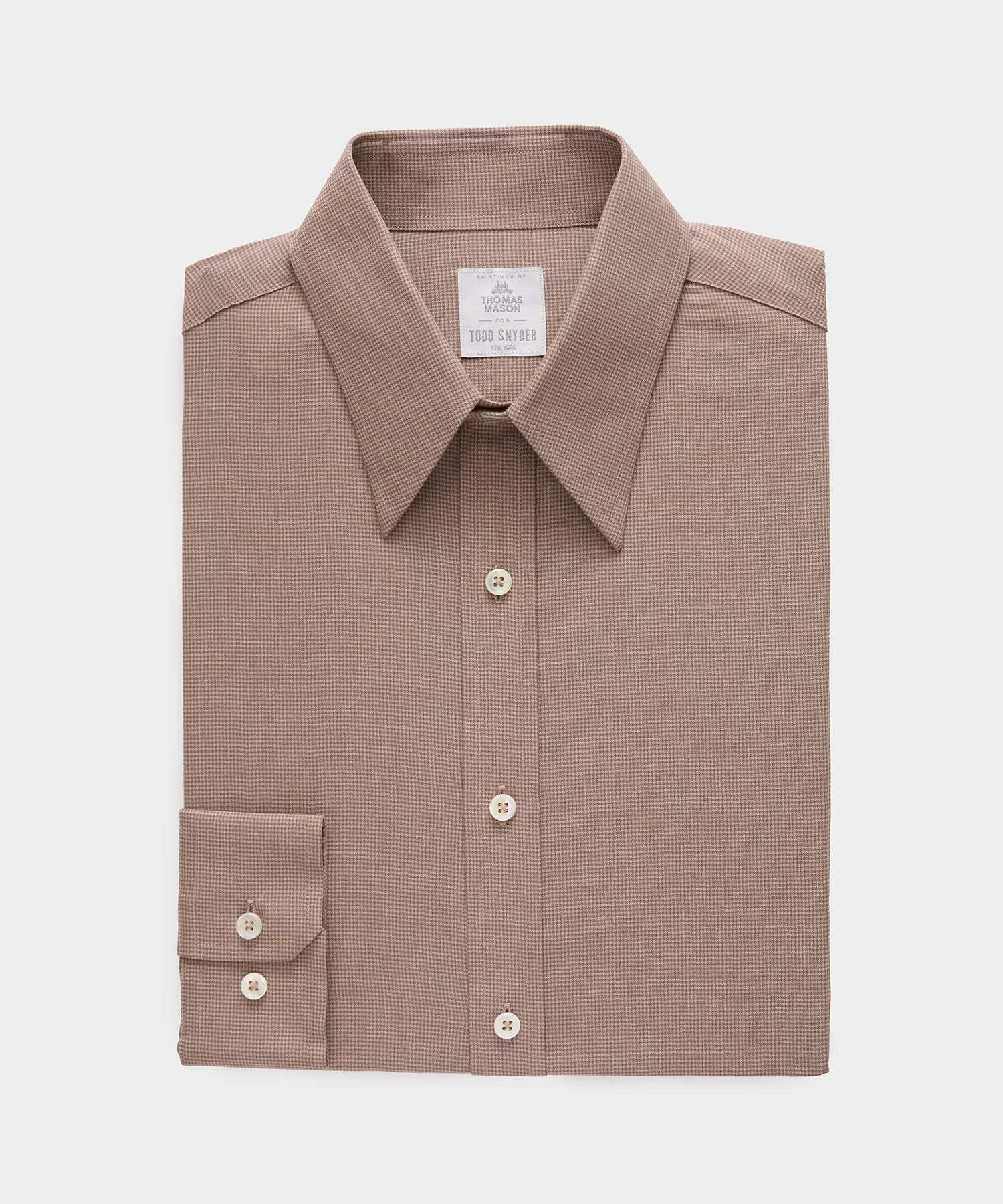 Lightweight Flannel Long Point Collar Dress Shirt - 1