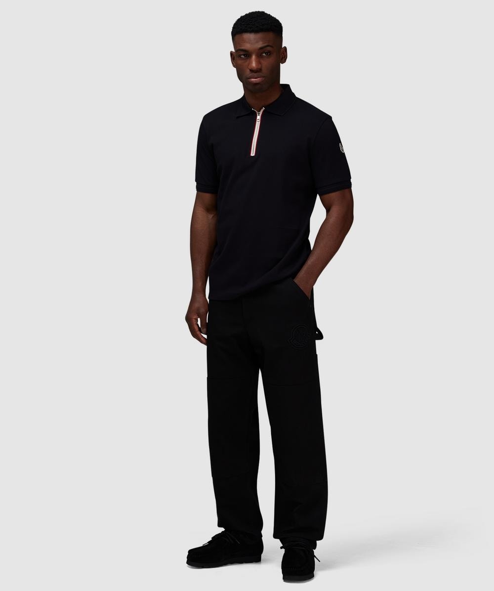 Zip placket trim polo t-shirt - 5