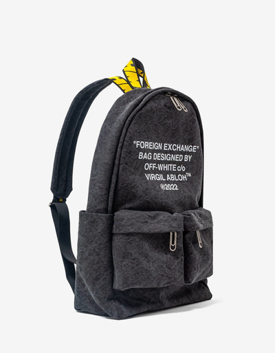 Off-White Grey Slogan Hard Core Backpack outlook