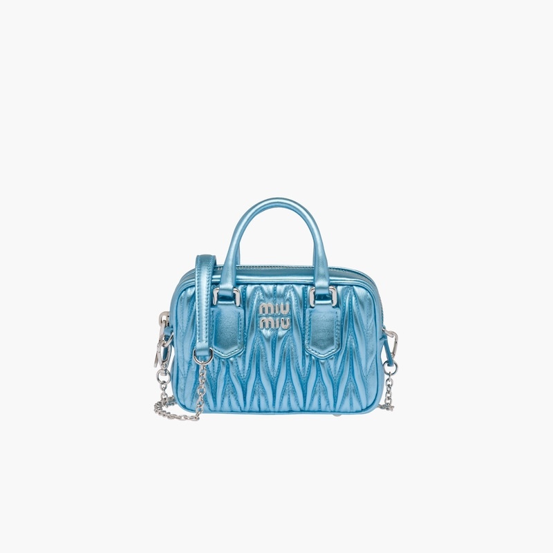 Matelassé nappa leather top-handle mini-bag - 2