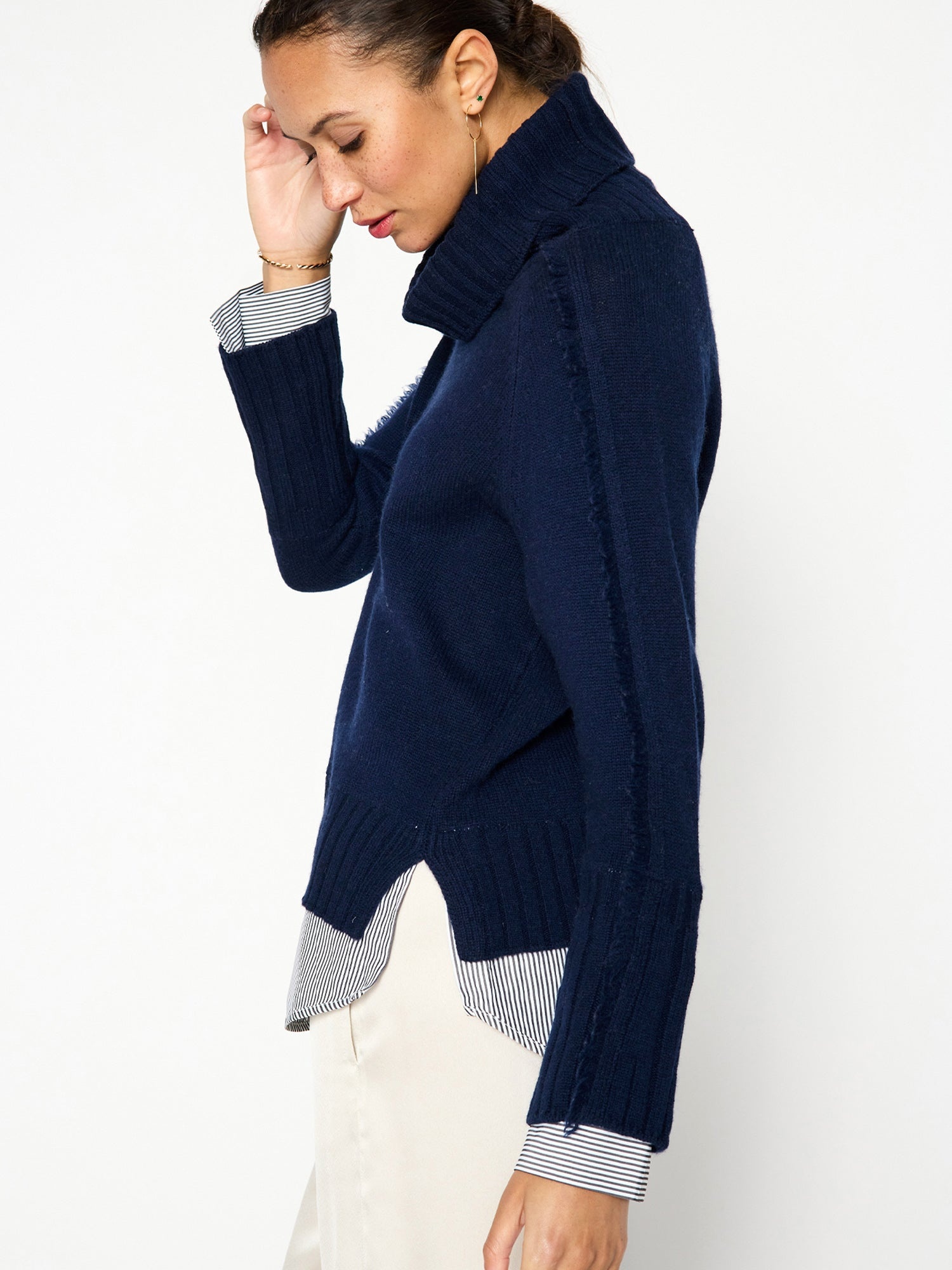 The Jolie Fringe Striped Layered Looker - 3
