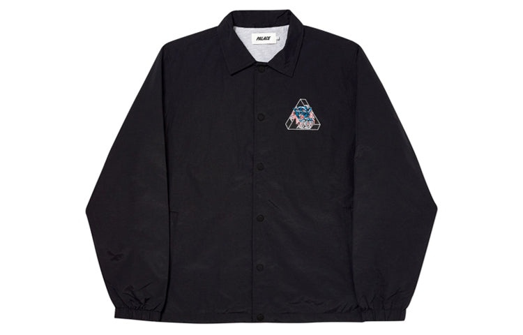 PALACE Triangle Pattern Logo lapel Jacket Unisex Black P17JK072 - 2