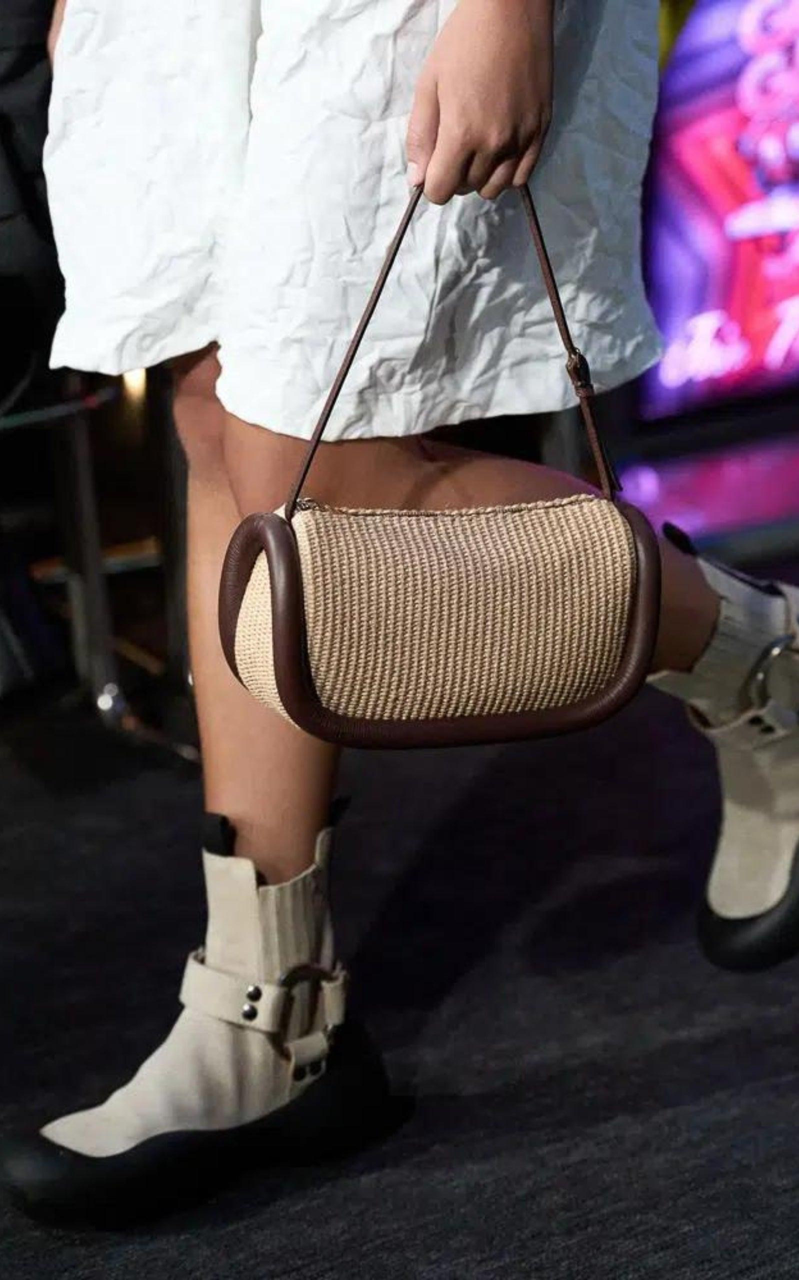 Bumper Small Raffia Shoulder Bag - 8
