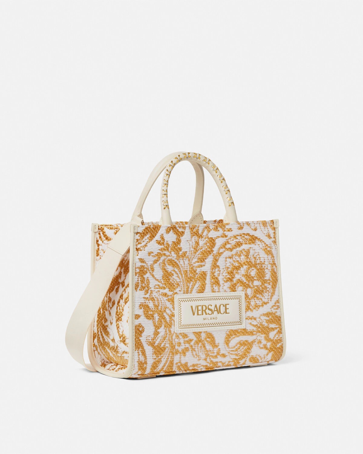 Barocco Athena Raffia Small Tote Bag - 2