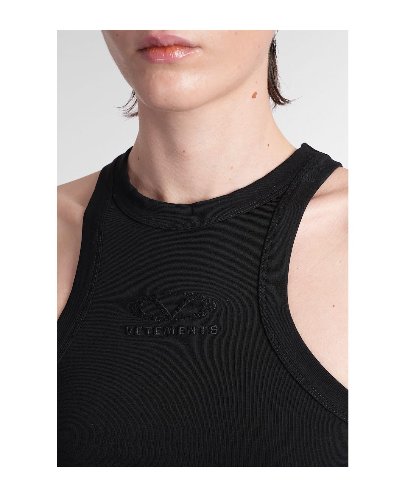 Dress Woman In Black Cotton - 5