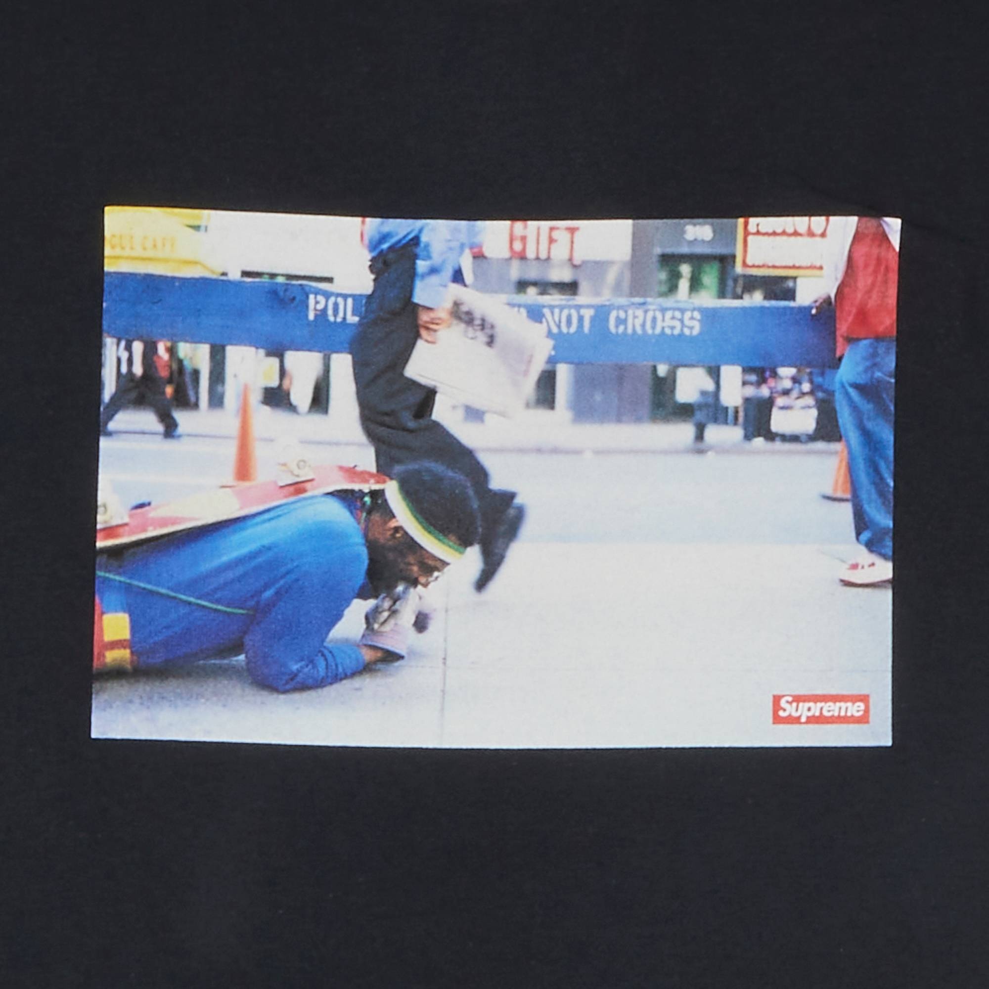 ♥Spreme Pope.L Training Crawl Tee Black♥ Supreme Supreme x Pope.L Training Crawl Tee 'Black' | REVERSIBLE
