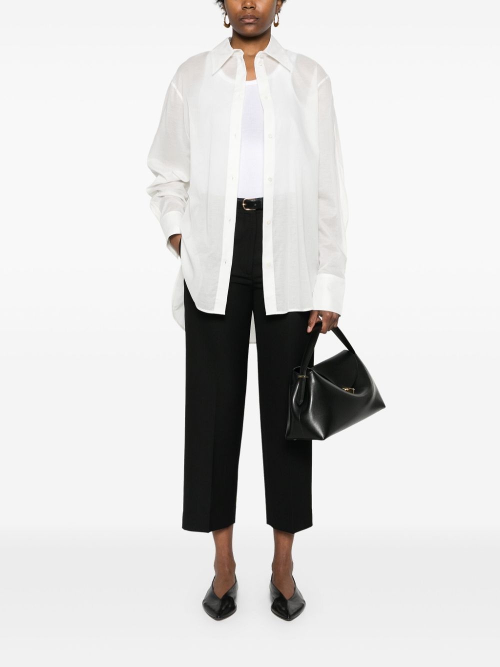 pressed-crease cropped trousers - 2
