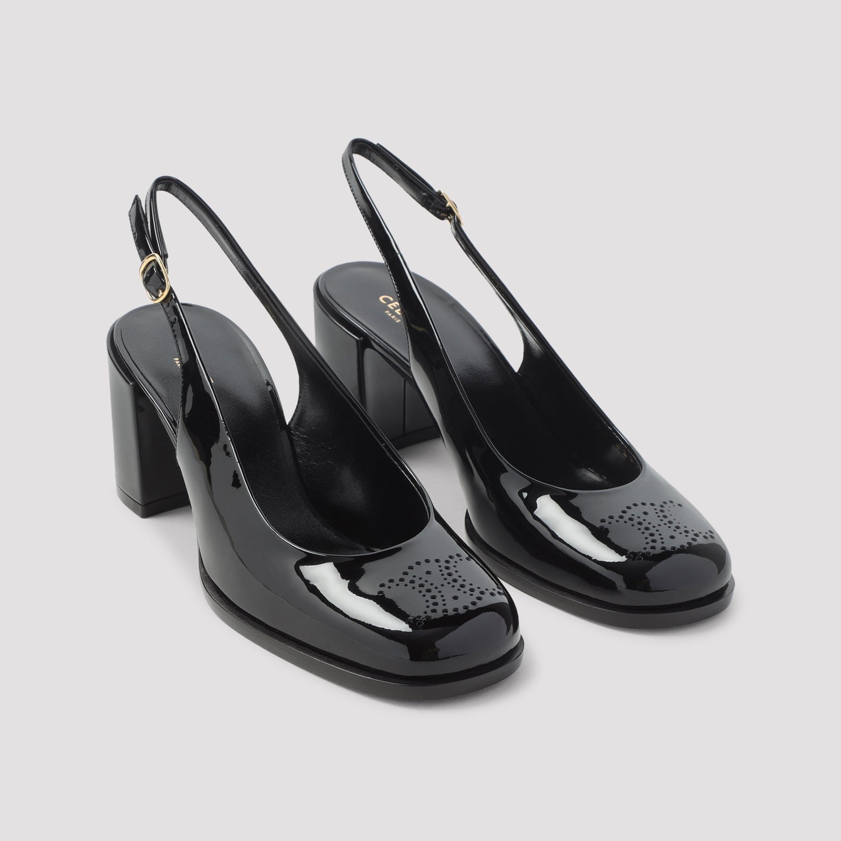 Celine Perforated Triomphe Slingback Women - 3
