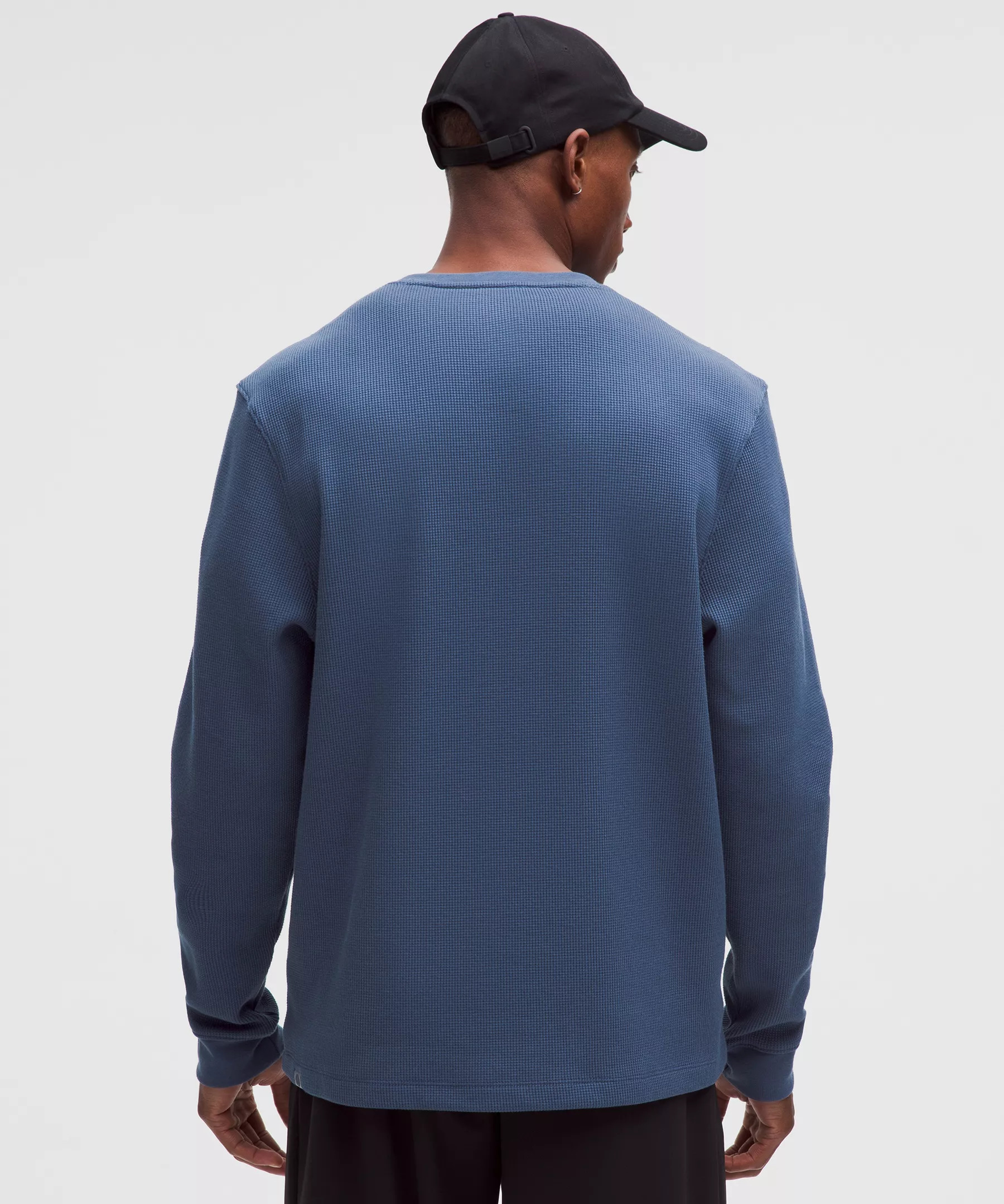 Cotton-Blend Waffle Knit Long-Sleeve Shirt - 3