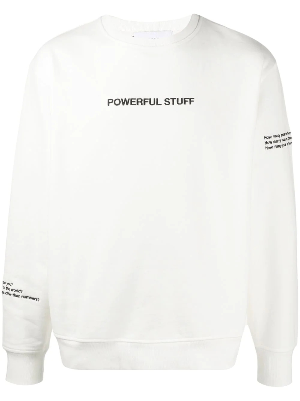 embroidered crew neck sweatshirt  - 1