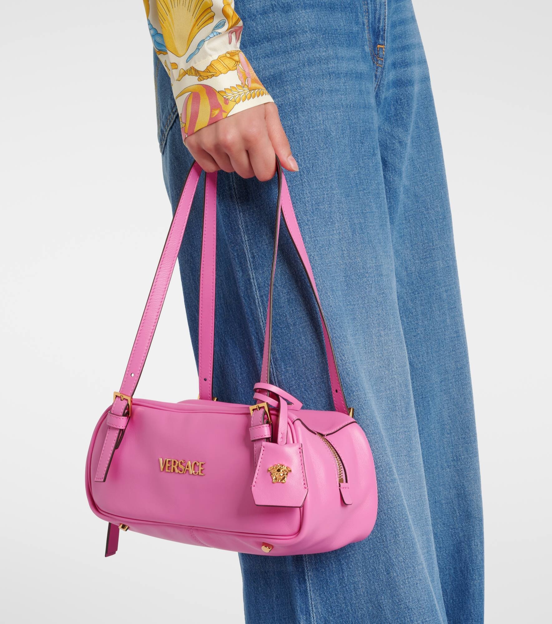 Versace Tag Bowling leather shoulder bag - 6