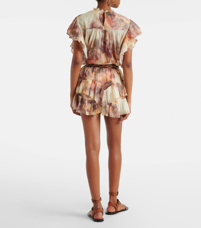 Jocadia printed ruffled cotton skort 3