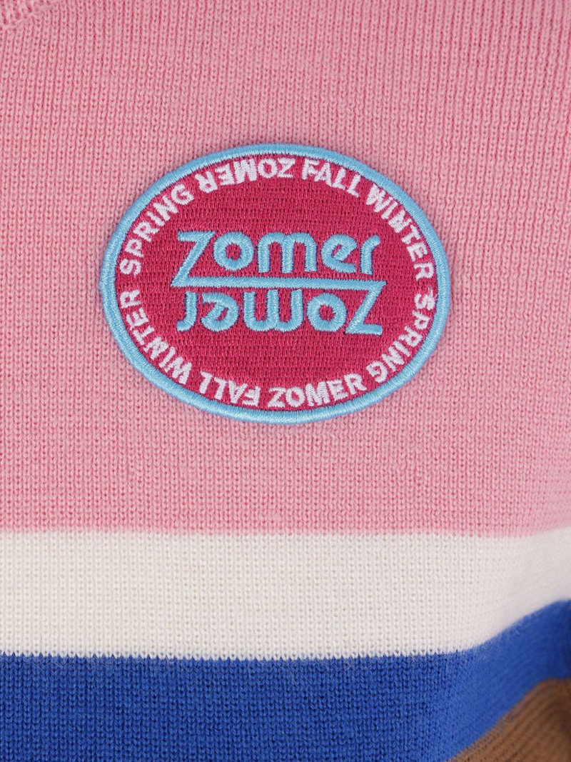logo-patch zip-fastening cardigan 4