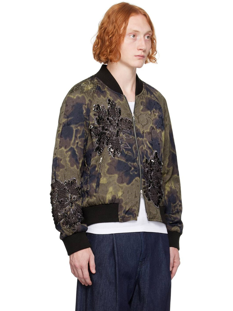 Brown Embellished Bomber Jacket 2
