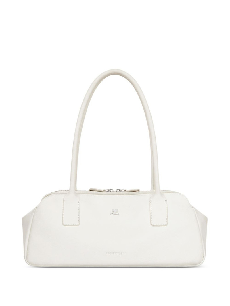 strip leather shoulder bag 1
