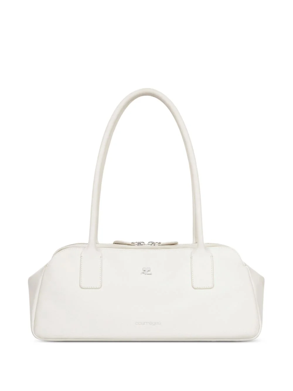 strip leather shoulder bag - 1