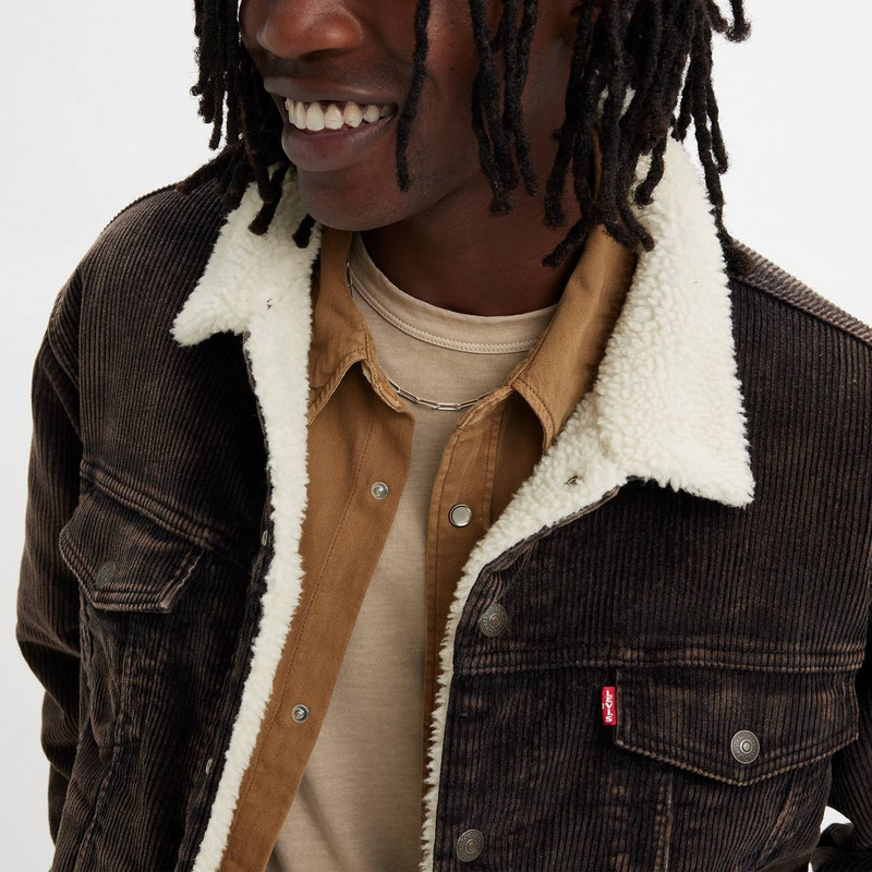RELAXED FIT CORDUROY SHERPA TRUCKER JACKET 5
