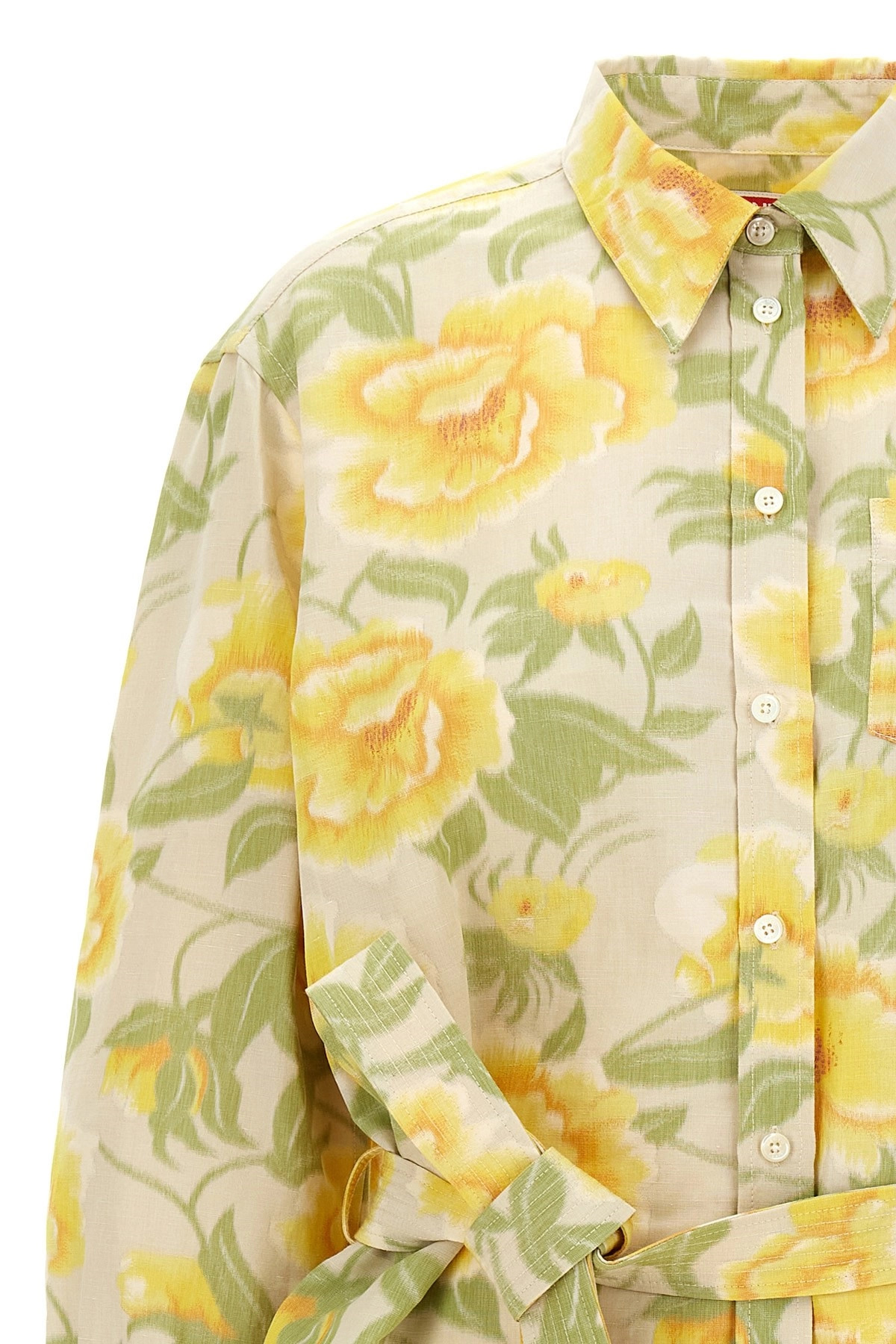 ' Peonies Kimono sleeve' dress - 3