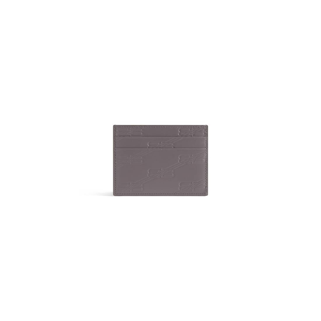 Men's Embossed Monogram Card Case In Box  in Dark Grey - 2