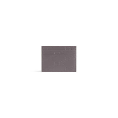 BALENCIAGA Men's Embossed Monogram Card Case In Box  in Dark Grey outlook
