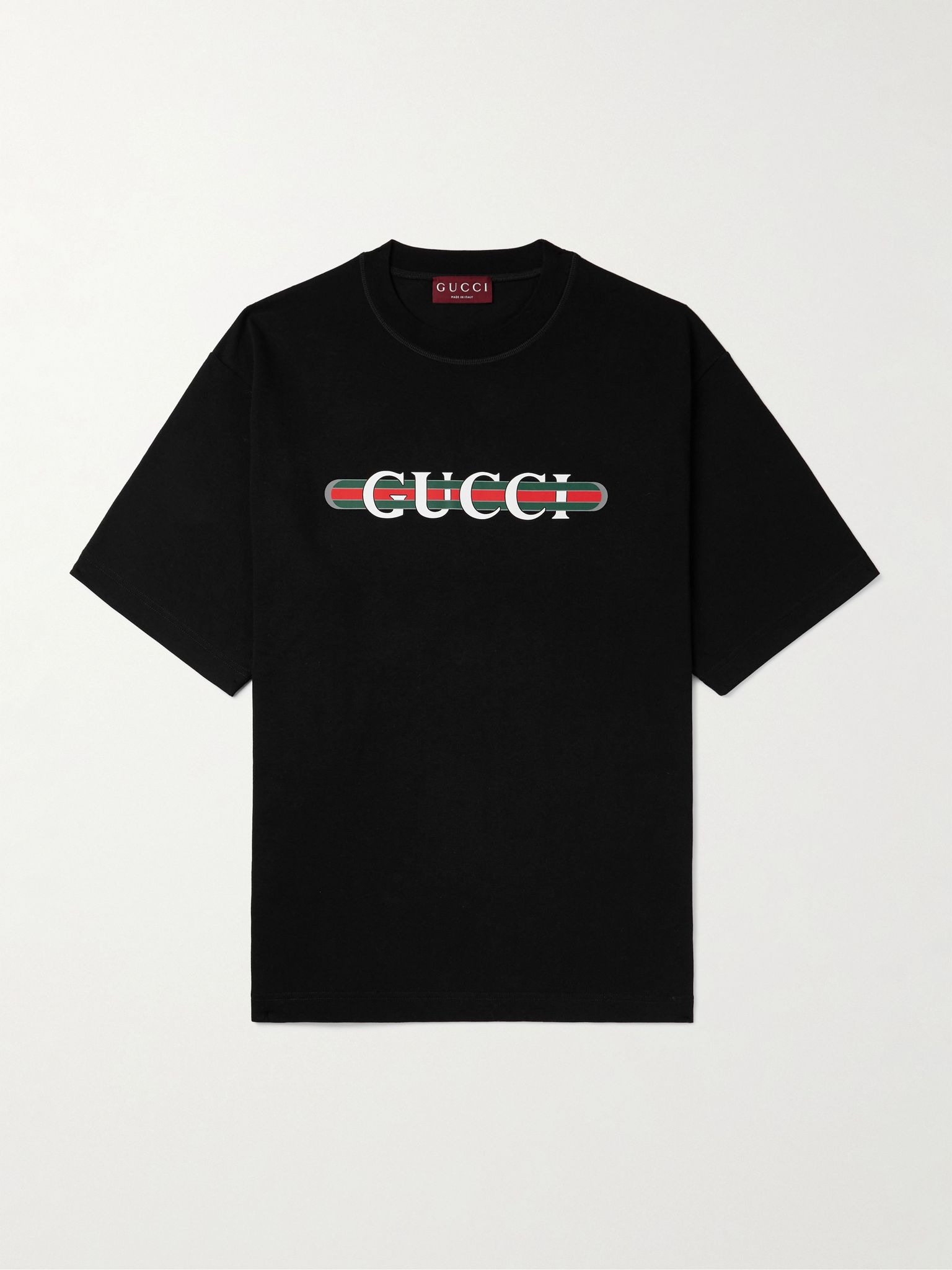 Logo-Print Cotton-Jersey T-Shirt Black - 1