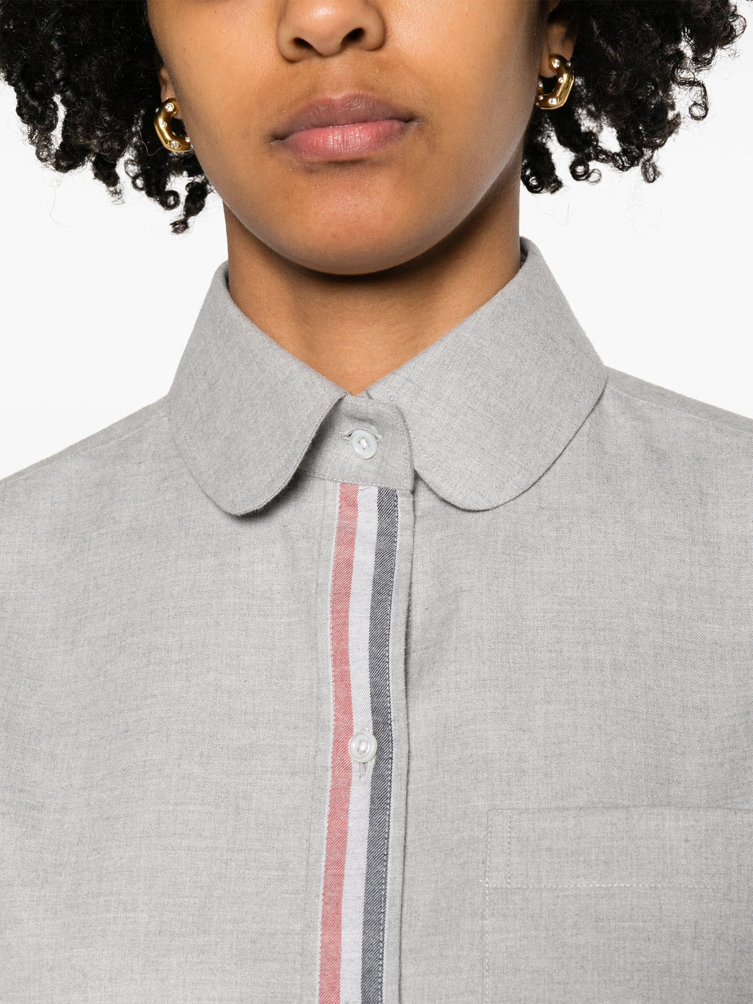 Classic Cropped Round Collar Top - 4