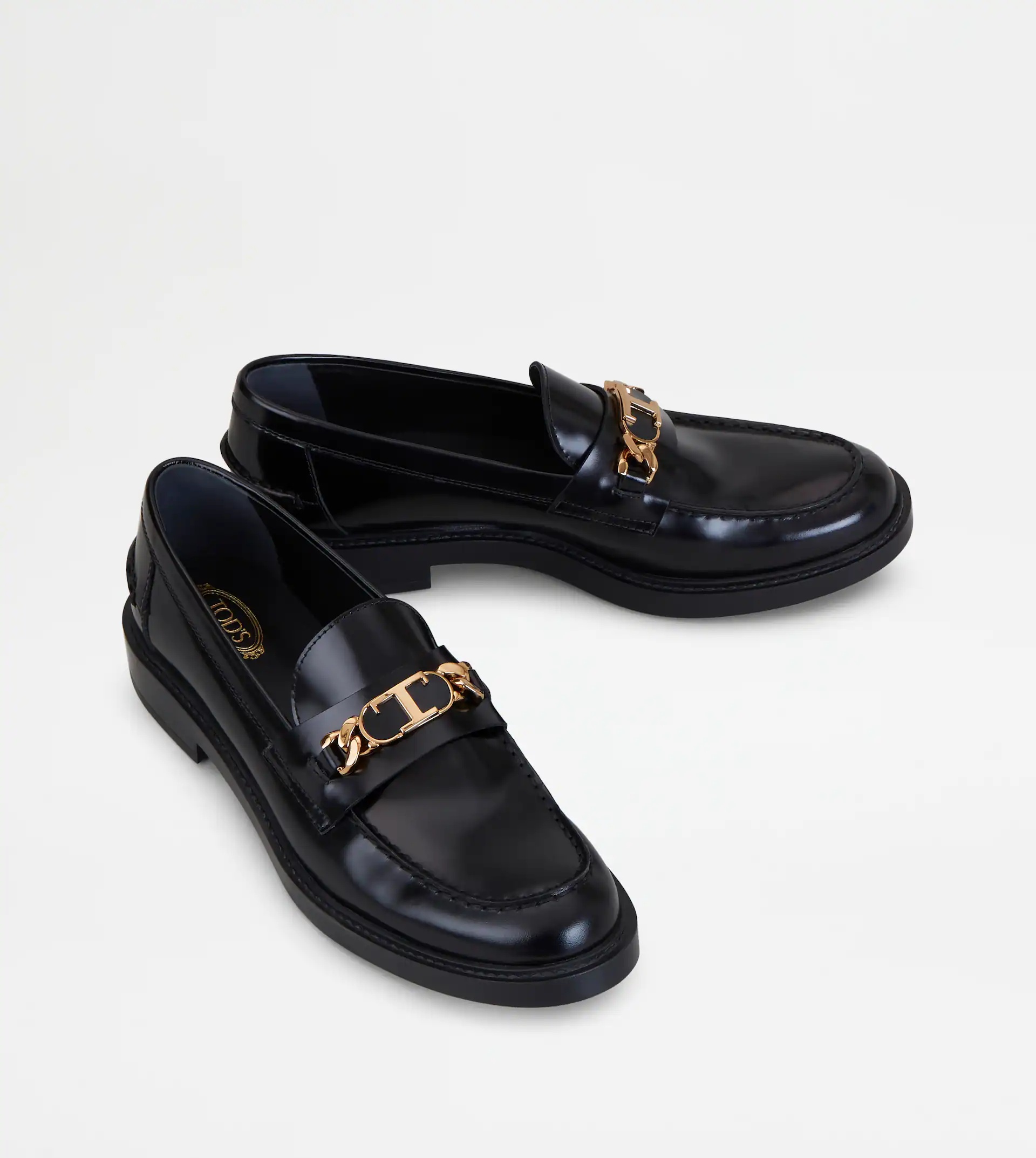 LOAFERS IN LEATHER - BLACK - 4