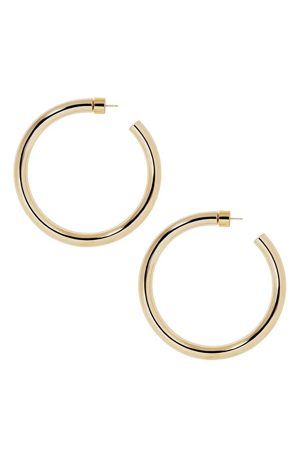 Samira Hoop Earrings - Yellow Gold - 2in - 1