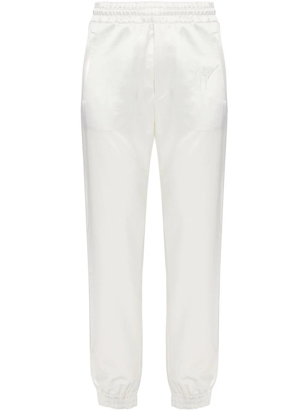 satin elasticated trousers - 1