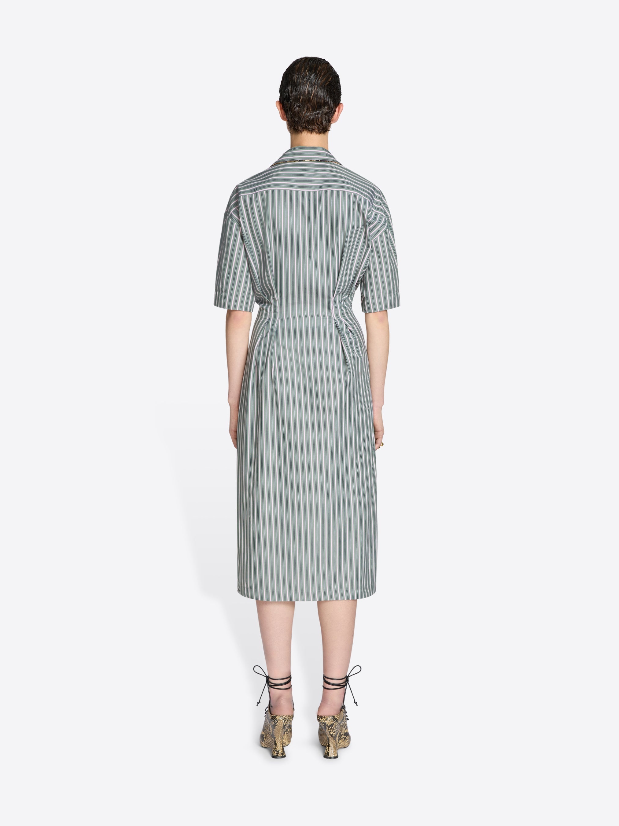 DRAPED COTTON DRESS - 4