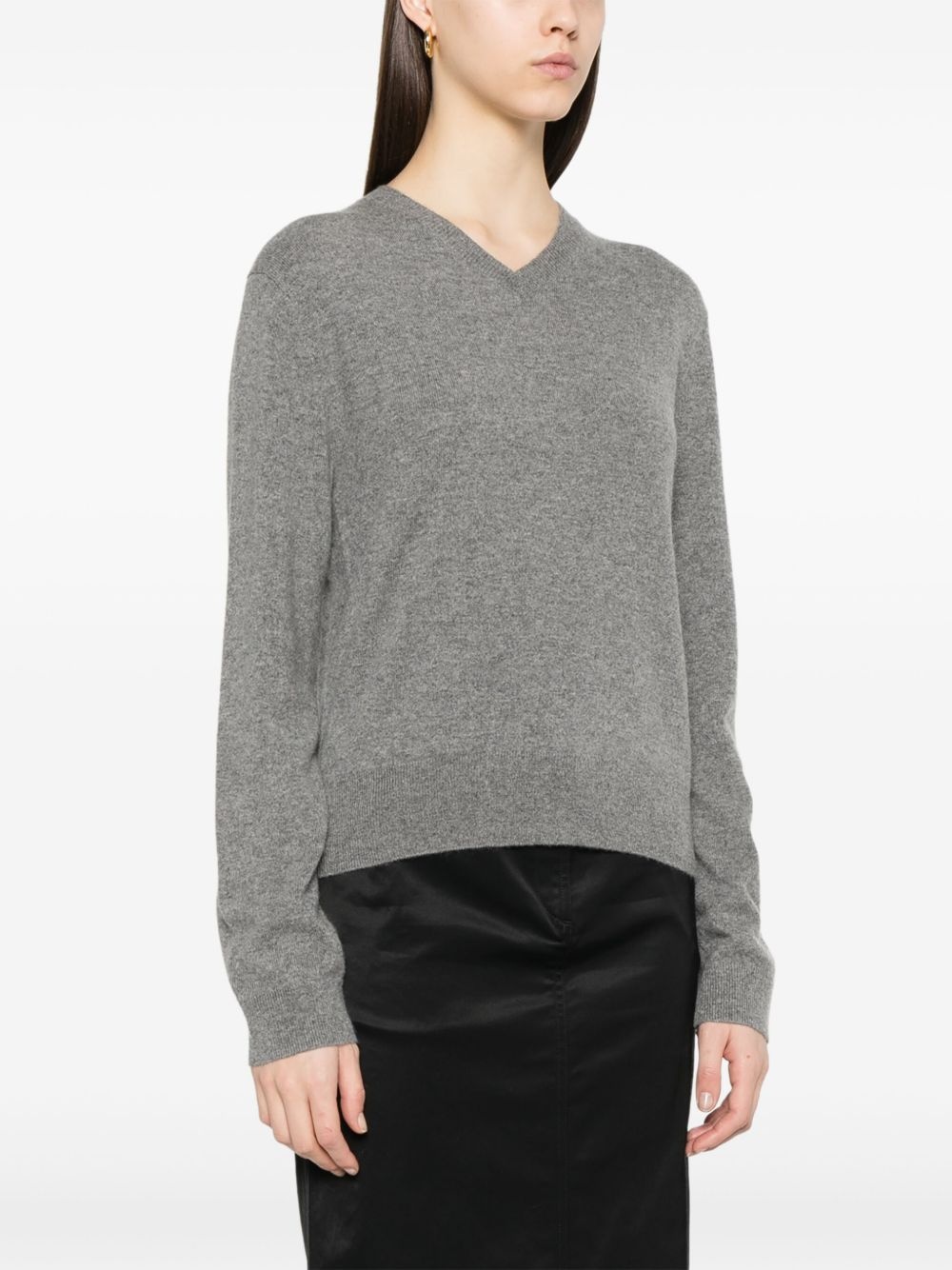 V-neck knit sweater - 3