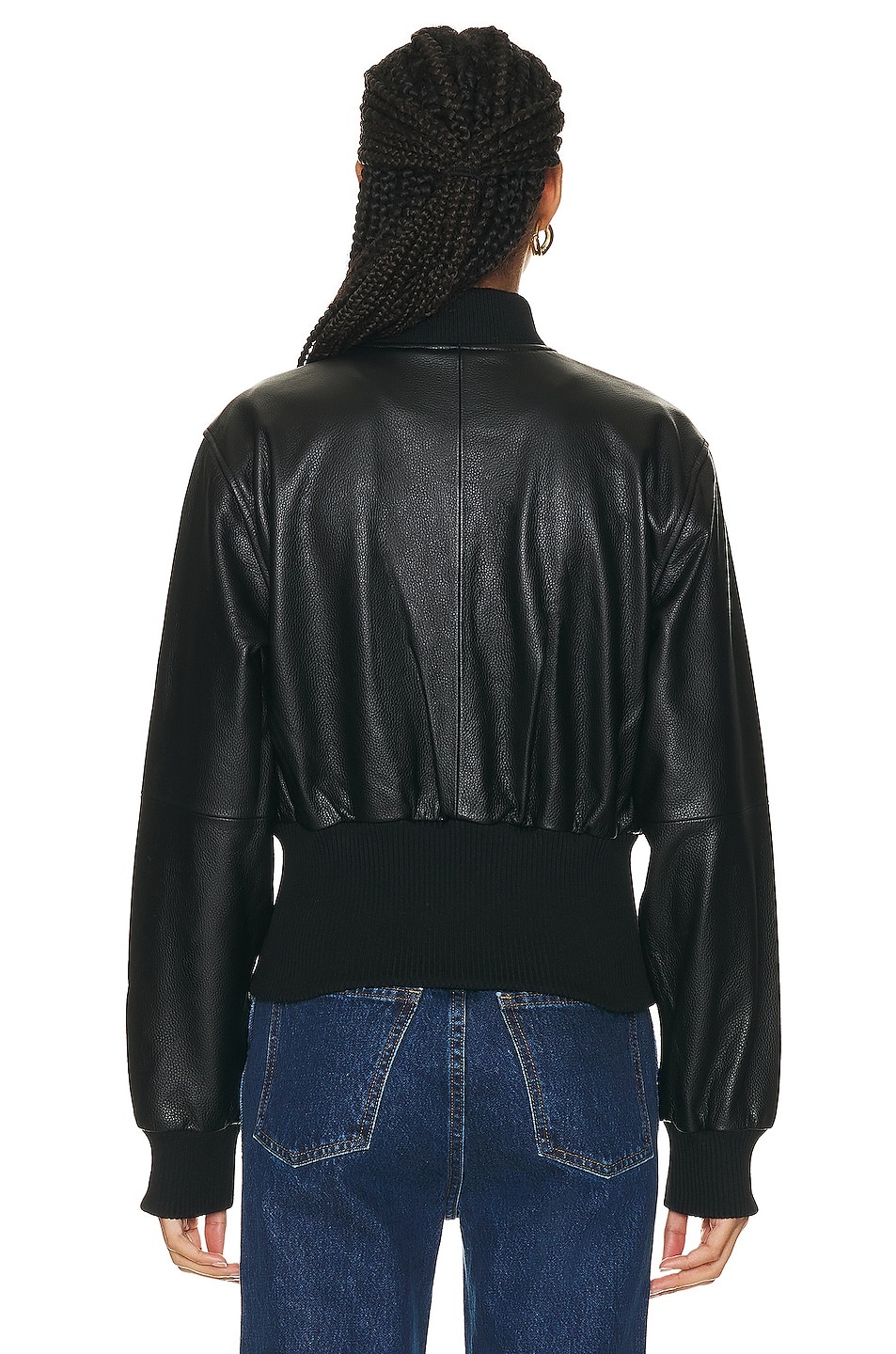 The Cropped Leather Bomber - 4