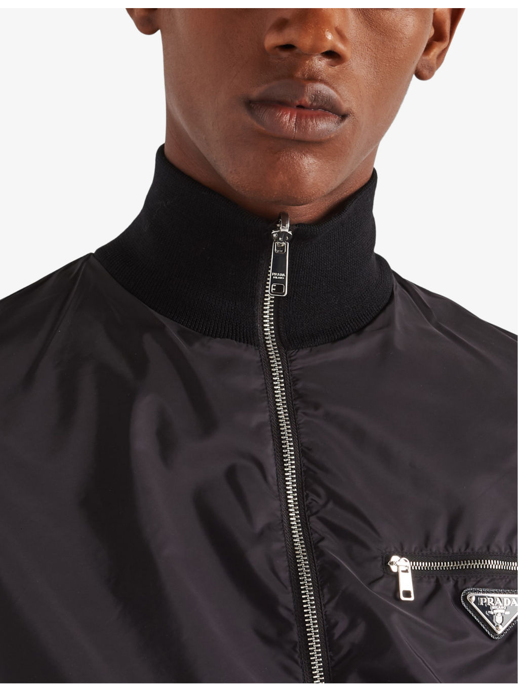 Reversible brand-plaque wool and nylon jacket - 5
