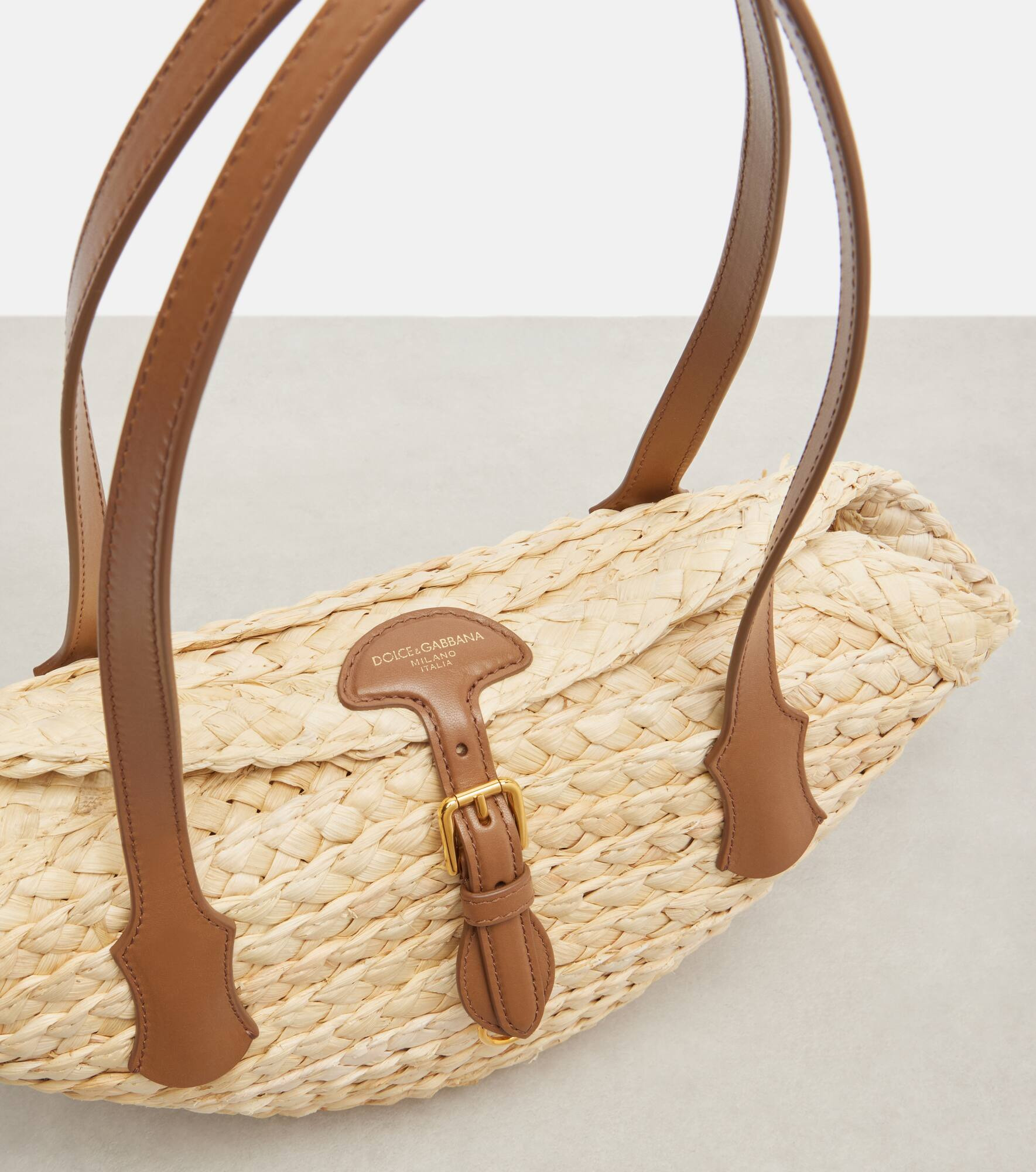 Capri Small raffia basket bag - 6