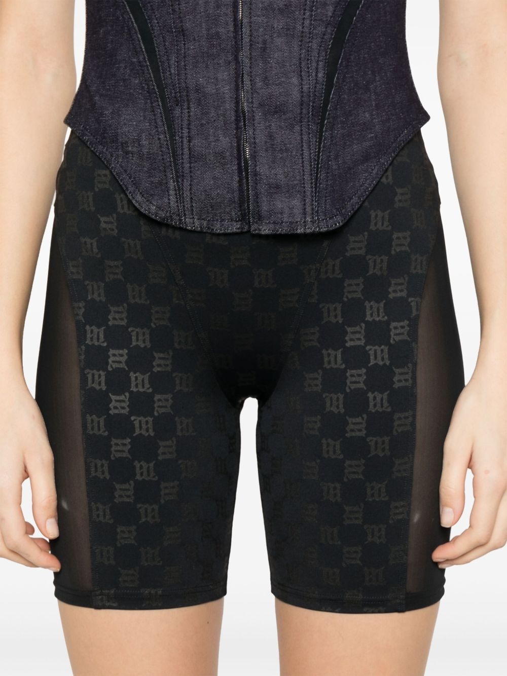 monogram-print biker shorts - 5