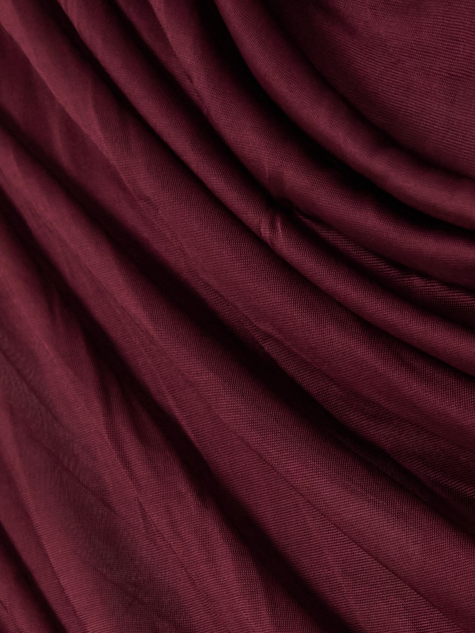 Draped ruched jersey turtleneck top Burgundy - 5
